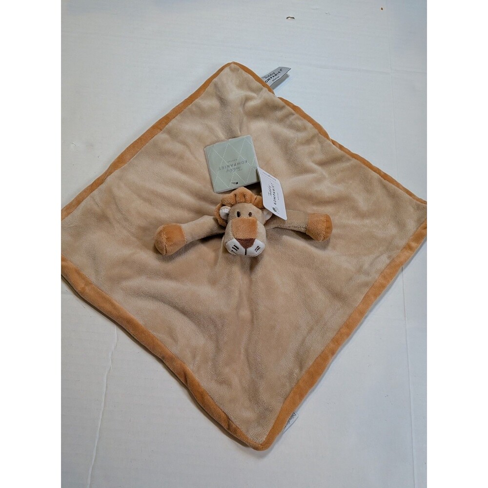 Teddykompaniet Diinglisar Brown Lion Plush Fleece Baby Blanket Snuggler, 13"